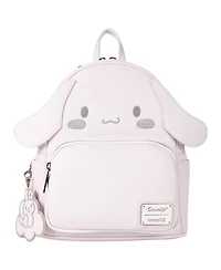 Hello Kitty Loungefly Sanrio White Cinnamoroll Mini Faux Leather Backpack with front Pocket