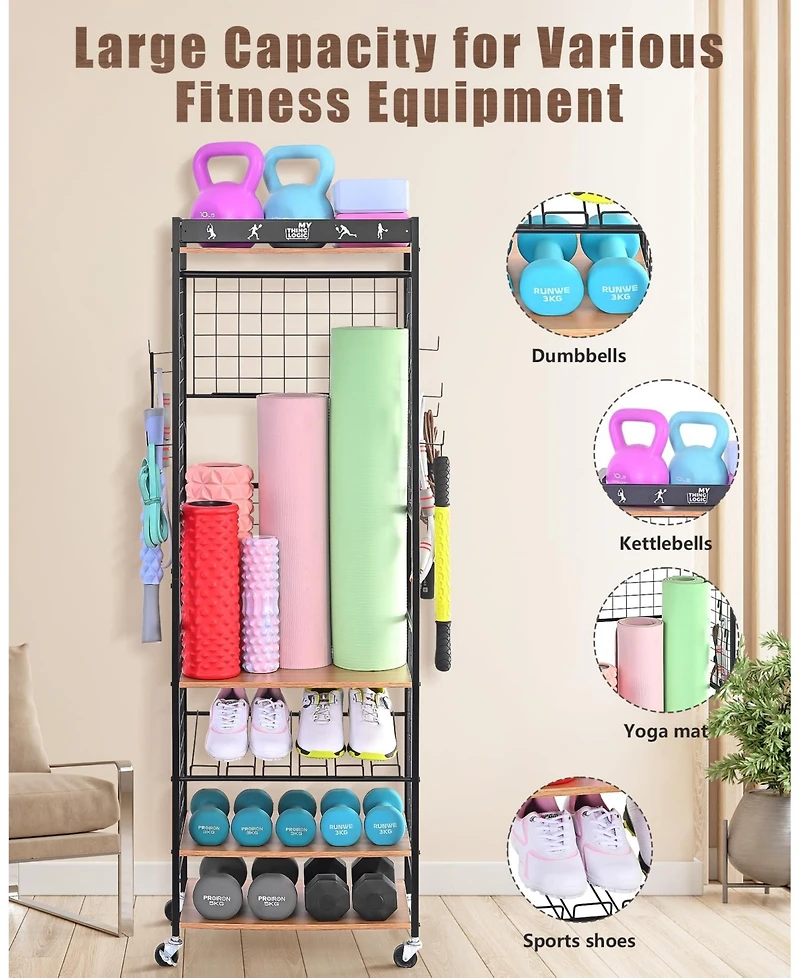 Weight Rack for Dumbbells & Kettlebells