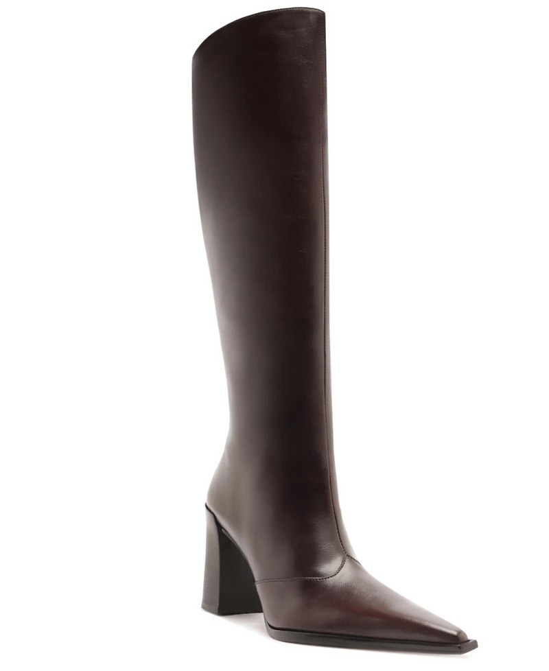 Schutz Women's Raffaela Up Pointed Toe Dress Boots