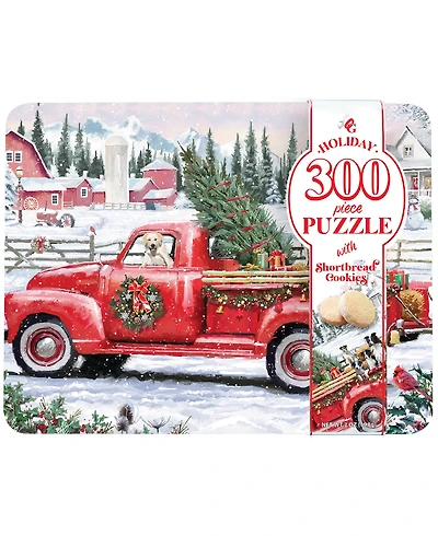 Original Gourmet Christmas Truck Puzzle Cookie Tin, 6 oz