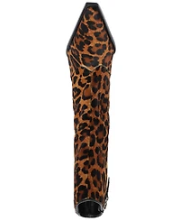 Schutz Women's Raffaela Animal Print Pointy Toe Dress Booties