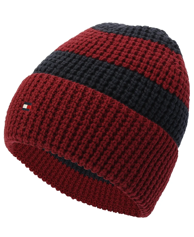 Tommy Hilfiger Men's Waffle Stripe Cuff Hat