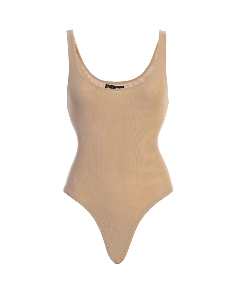 Jluxlabel Women's Mesh Essentials Tank Bodysuit Undergarment