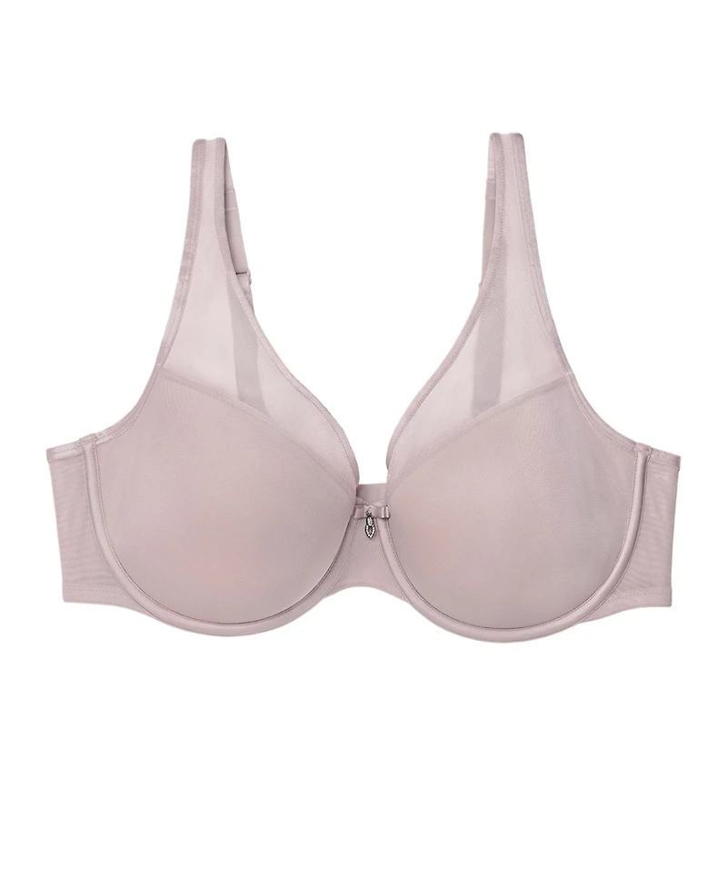 Curvy Couture Women's Sheer Mesh Plunge T-shirt Bra