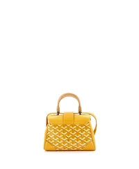 Pre-Owned Goyard Mini Saigon Top Handle Bag Coated Canvas with Leather