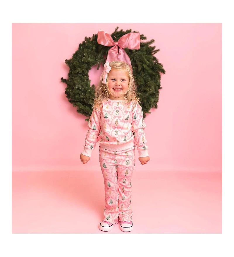 Sweet Wink Toddler Girls Nutcracker Trellis Christmas Flare Legging