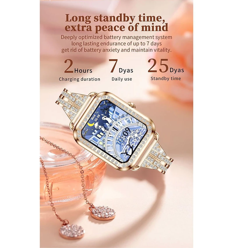 Ruxing Smart smart watch Bluetooth call multi-function heart rate waterproof bracelet -Silver