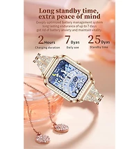 Ruxing Smart smart watch Bluetooth call multi-function heart rate waterproof bracelet -Silver