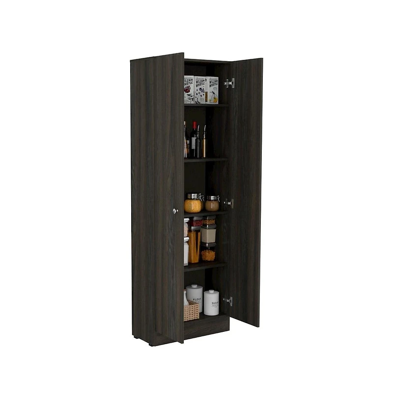 Tuhome Multistorage Pantry Espresso / Black Mdf