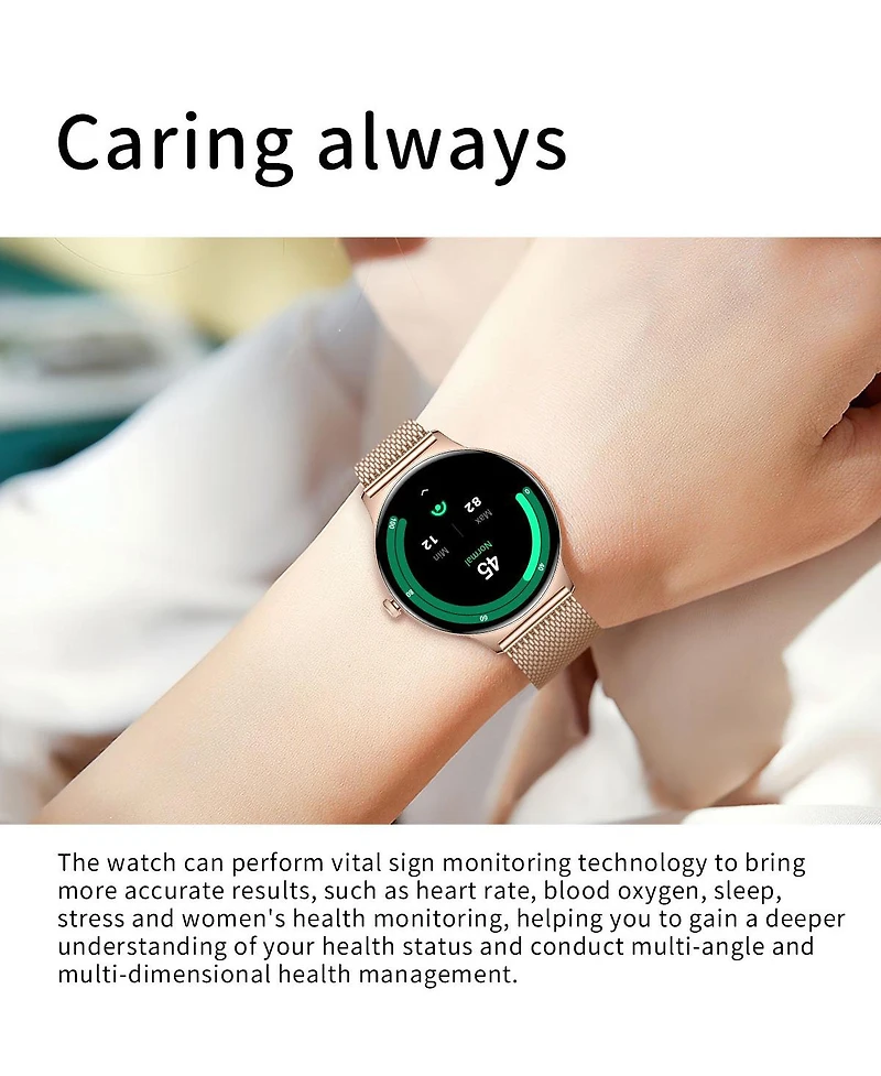 Ruxing Smart 1.43" Amoled Smart Watch for Women With Bluetooth Calling, Health Monitoring,Sport Modes, IP68