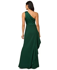 Adrianna Papell Women's One-Shoulder Draped Gown
