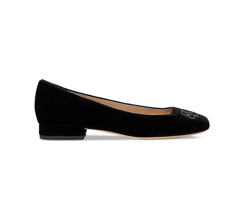 Lauren Ralph Women's Emellie Logo Plaid Ballet Flats