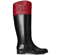 Lauren Ralph Women's Justine Ii Two-Tone Leather Riding Boots
