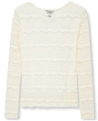 Habitual Girls 7-16 Lace Long Sleeve Top