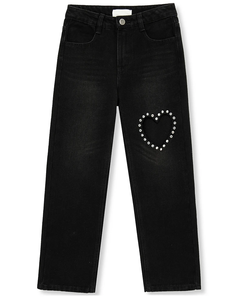 Habitual Kid Girls 7-20 Heart Cutout Straight Leg Jeans