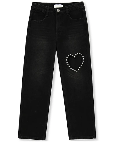 Habitual Kid Girls 7-20 Heart Cutout Straight Leg Jeans
