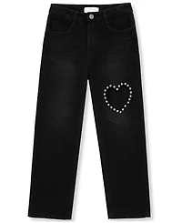 Habitual Kid Girls 7-20 Heart Cutout Straight Leg Jeans