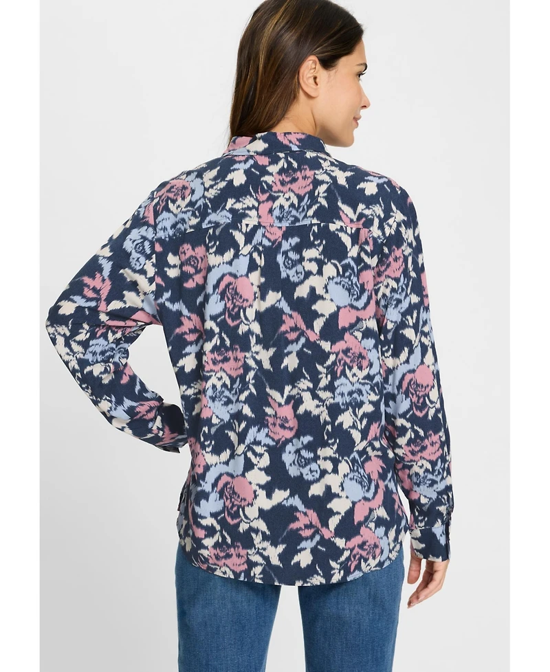Olsen Abstract Floral Shirt