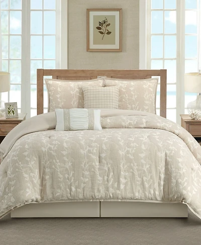 Stratford Park Desia Leaves 6-Pc. Comforter Set, Queen