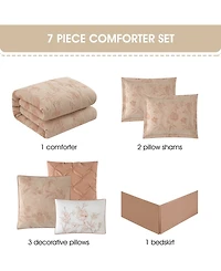 Stratford Park Kursia Floral 7-Pc. Comforter Set