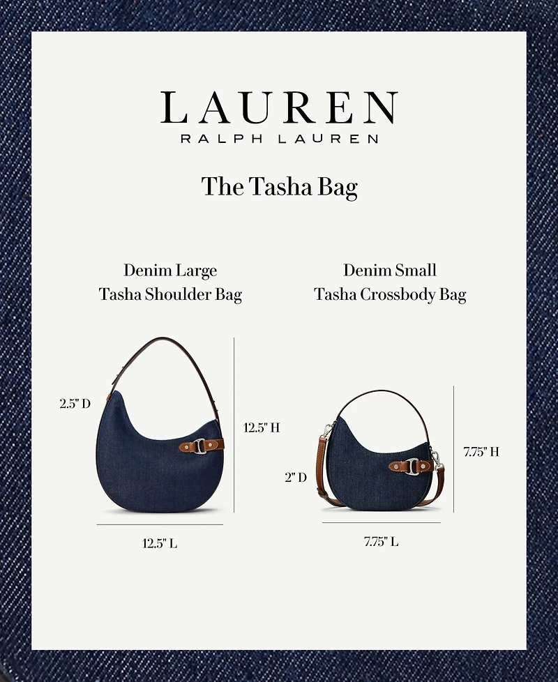 Lauren Ralph Lauren Tasha Small Denim Crossbody Bag