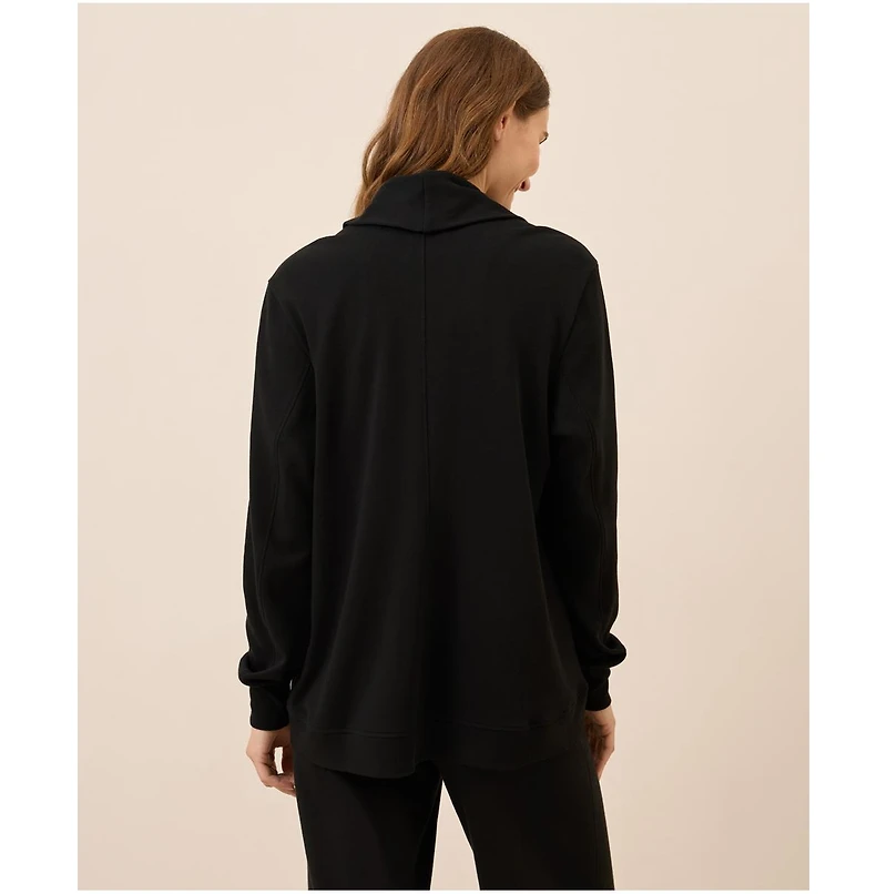 Pact Women's Organic Cotton Airplane Short Drape Cardigan