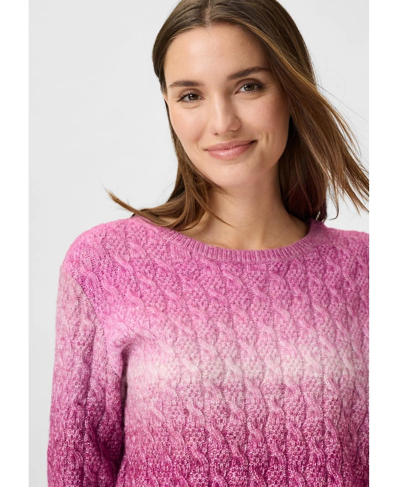 Olsen Women's Ombre Cable Knit Sweater