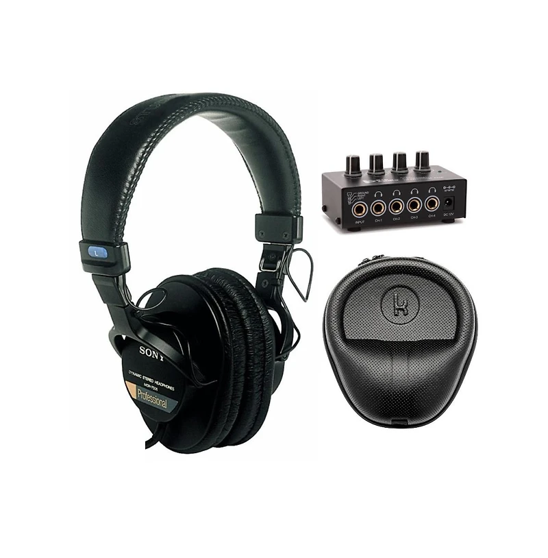 Sony MDR7506 Folding Professional Closed Ear Headphones Bundle