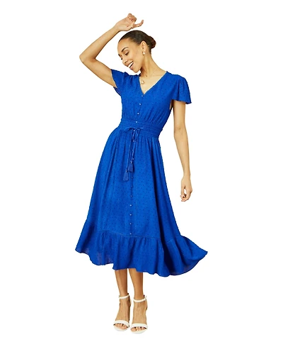Yumi Women's Button Detail Midi Dress