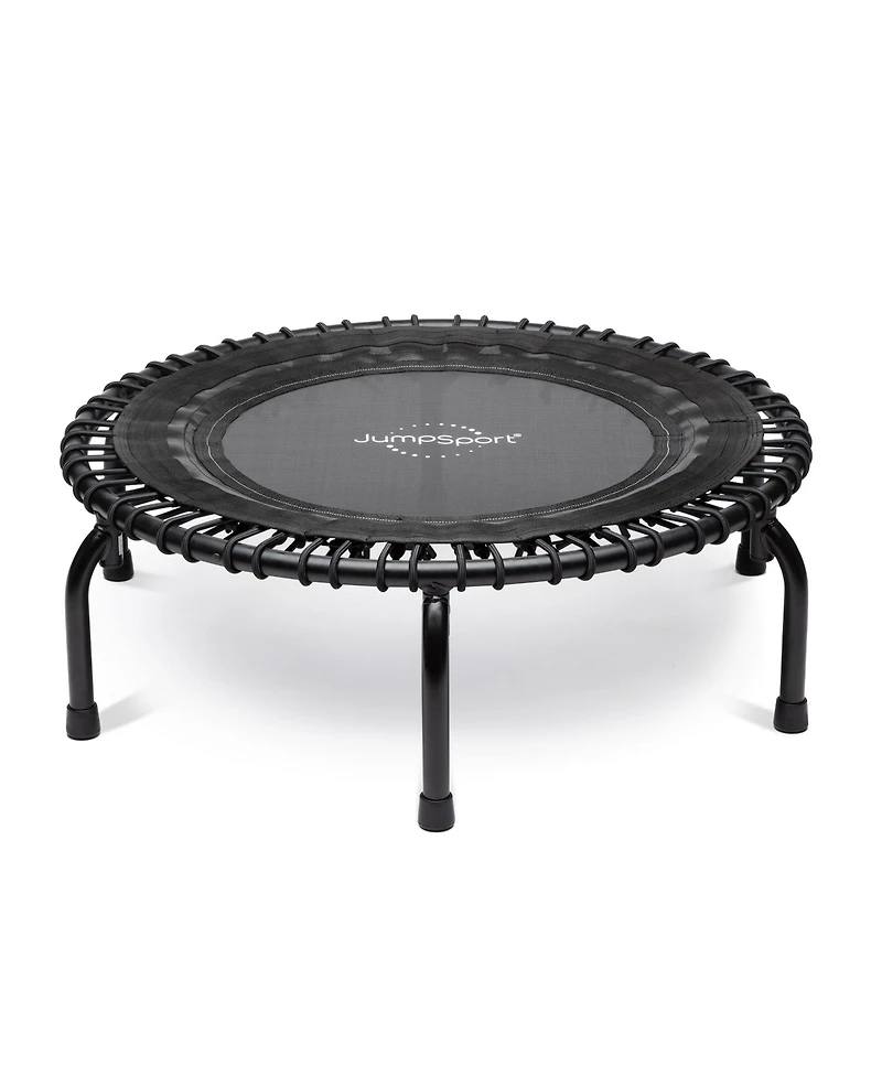 JumpSport 350 Indoor Lightweight 39" Fitness Trampoline, Black with White Frame