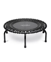 JumpSport 350 Indoor Lightweight 39" Fitness Trampoline, Black with White Frame
