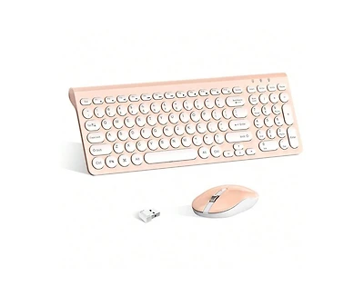 Wireless Keyboard And Mouse Combo,Full-Sized Noiseless Keyboard And Silent Mouse Set Key Wireless Keyboard With Numeric Keypad For Windows Desktop Pc