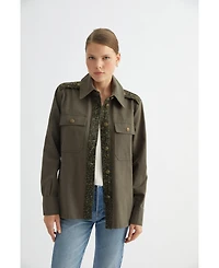 Labeca London Us Women's Khaki Army Jacket - S / Green