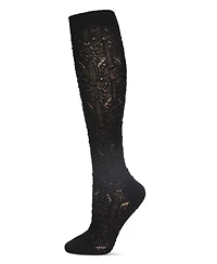 MeMoi Women's Net Flow Textured Open Knit Knee High Sock