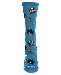 MeMoi Women's Law N Order Crew Socks