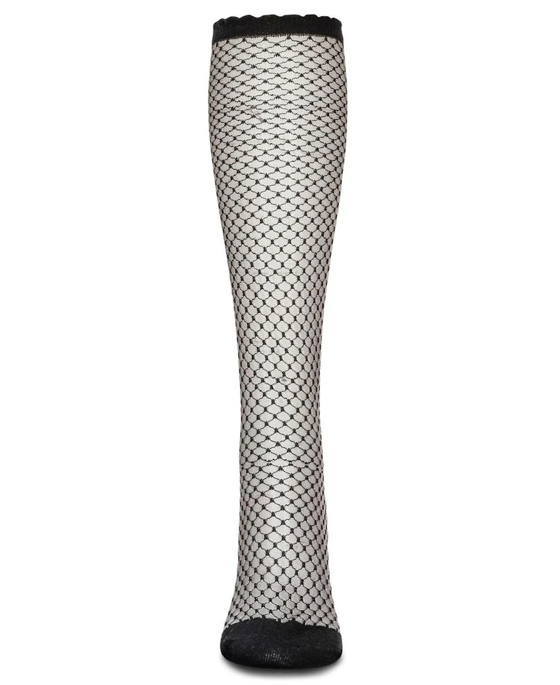MeMoi Women's Diamond Trellis Knee High Socks