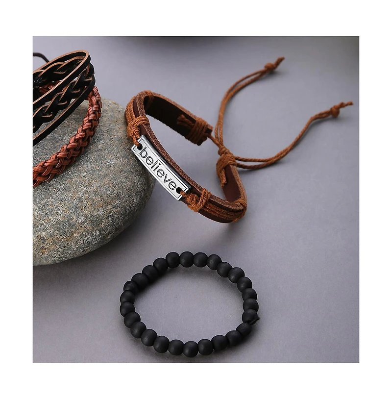 Sohi Women's Braided Multi-Layer Bracelet