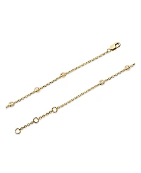Devata Freshwater Pearl Chain Bracelet in Gold Plated Sterling Silver, Adj 6.5/7.0/7.5 inch