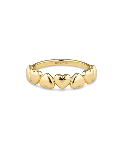 Devata Sweet Heart Ring in Gold Plated Sterling Silver