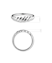 Devata Rope Ring in Rhodium Plated Sterling Silver