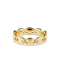 Devata Mariner Link Eternity Ring Gold Plated Sterling Silver,