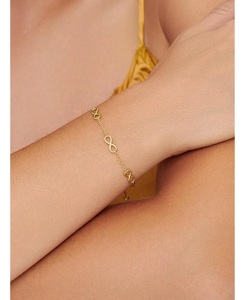 Devata Infinity Chain Bracelet in Gold Plated Sterling Silver