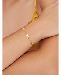 Devata Infinity Chain Bracelet in Gold Plated Sterling Silver