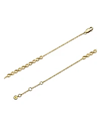 Devata Infinity Chain Bracelet in Gold Plated Sterling Silver, Adj 6.5/7.0/7.5 inch