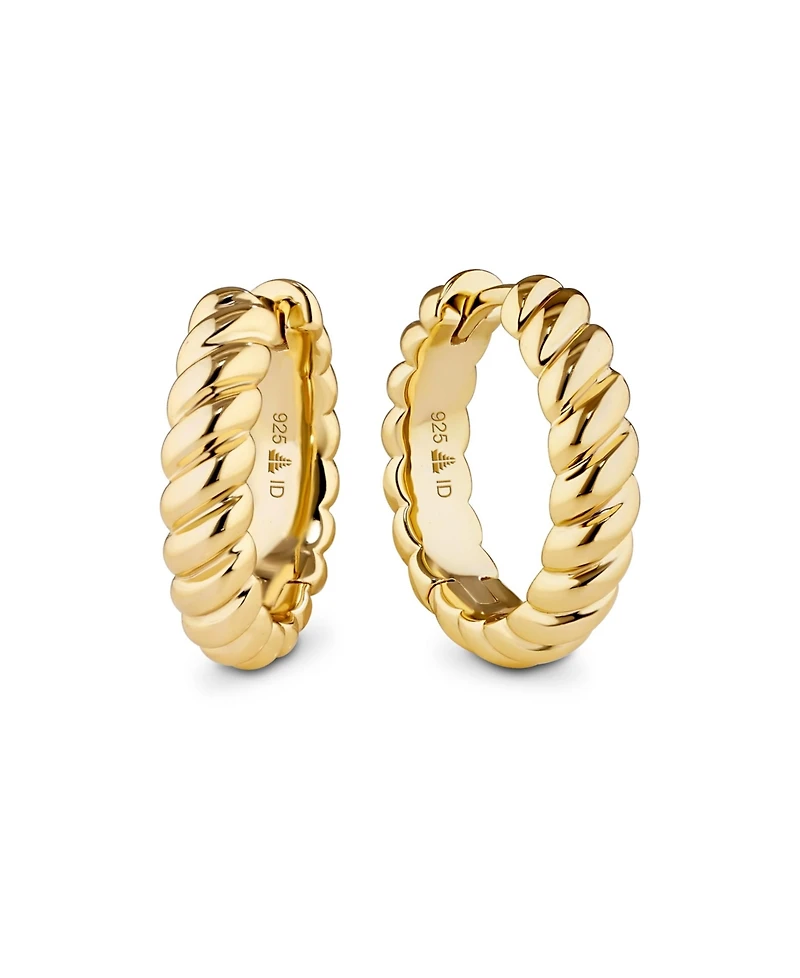 Devata Rope Hoop Earrings in Gold Plated Sterling Silver