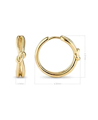 Devata Love Knot Hoop Earrings in Gold Plated Sterling Silver