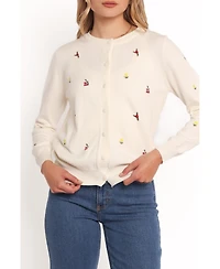 Petal and Pup Women's Millen Flower Embroidery Cardigan