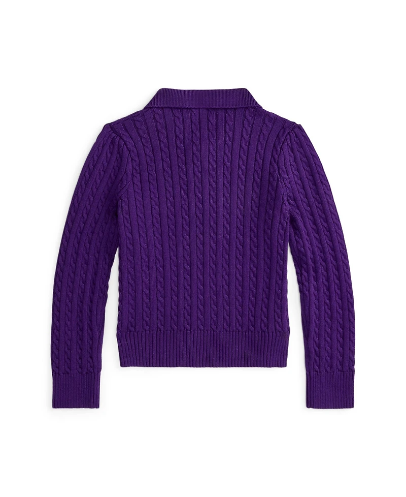 Polo Ralph Lauren Girls 2T-6X Mini-Cable Sweater
