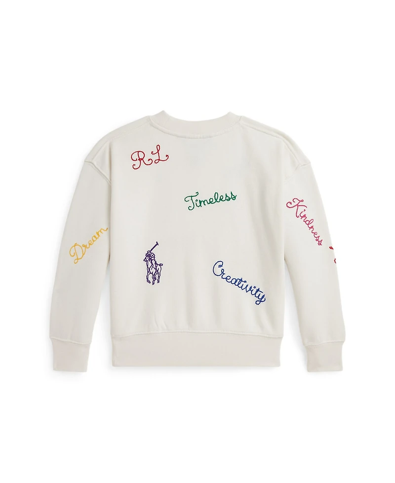 Polo Ralph Lauren Girls 2T-6X Embroidered Crewneck Sweatshirt
