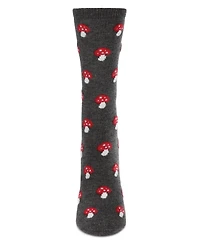 MeMoi Women's Soft Mushroom Cashmere Crew Socks